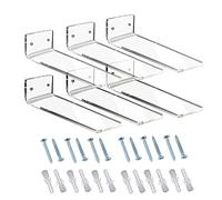 Folceretsc 6 Pack Acrylic Floating Sneaker Shelves Clear Shoe Display Stand for Display Collectible Shoe&Sneaker