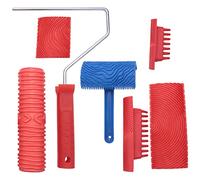 Folceretsc Wood Grain Tool Set, 6Pcs 7 inch Graining Painting Tool Wood Texture Paint Roller Wood Pattern Tools for Wall Room Art