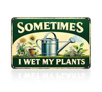 Folcora Wet My Plants Garden Sign Funny Wall Plaques | Rustic Decor Metal Tin Wall Art Poster for Home Garden Outside Florist, Vintage Housewarming Gift
