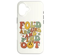 Fold Around And Find Out Funny Daisy Groovy Poker Player Case for iPhone 16