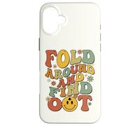 Fold Around And Find Out Funny Daisy Groovy Poker Player Case for iPhone 16 Plus