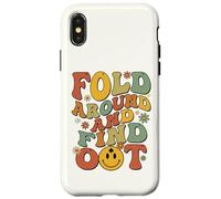 Fold Around And Find Out Funny Daisy Groovy Poker Player Case for iPhone X/XS