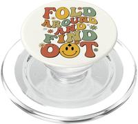 Fold Around And Find Out Funny Daisy Groovy Poker Player PopSockets PopGrip for MagSafe