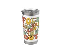 Fold Around and Find Out Funny Daisy Groovy Poker Player Stainless Steel Insulated Tumbler