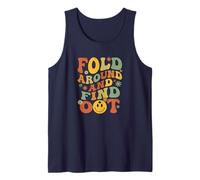 Fold Around and Find Out Funny Daisy Groovy Poker Player Tank Top