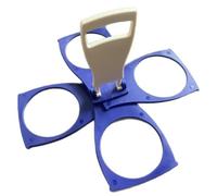 Fold Away Cup Carrier/Caddy - Made in the UK, Black Reusable Drink Holder for Take-Out Coffee, Soft Drinks, and Beer - Portable 2, 3, or 4 Cup Capacity for Festivals, Sports Events, and Daily Use