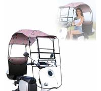 Fold-Away Universal Electric Motorcycle Sunshade Cover, Electric Scooter Umbrella, Outdoor Sunshade for Electric Motorcycles, Mobility Scooters, Battery Cars(Pink,B)