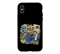FOLD CUT COPY Mini Zine Comic Making Case for iPhone X/XS