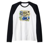 FOLD Cut Copy Mini Zine Comic Making Raglan Baseball Tee