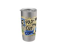FOLD Cut Copy Mini Zine Comic Making Stainless Steel Insulated Tumbler