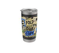 FOLD Cut Copy Mini Zine Comic Making Stainless Steel Insulated Tumbler
