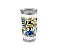 FOLD Cut Copy Mini Zine Comic Making Stainless Steel Insulated Tumbler