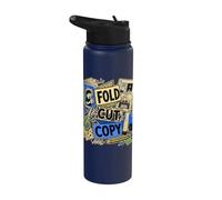 FOLD Cut Copy Mini Zine Comic Making Stainless Steel Insulated Water Bottle