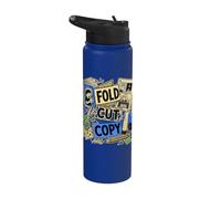 FOLD Cut Copy Mini Zine Comic Making Stainless Steel Insulated Water Bottle