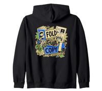 FOLD CUT COPY Mini Zine Comic Making Zip Hoodie