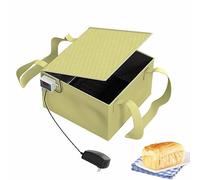 Fold Dough Proofing Box,Reusable Sour Dough Starter Jar,for Making Bread, Yogurt, Natto and Handmade Soap,with Heater, Sourdough Bread Making Tools Kit, Low-Temperature Heating