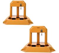Fold Down Parking Barrier, Detachable Lockable Bollard for Private Driveway, Car Parking Space Lock Guardian