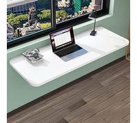 Fold Down Wall Mounted Table Space Saving Floating Desk for Dining Study Kitchen Laundry Bar White Finish L80xW40cm Versatile Drop Down Table Solution