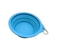 Fold-Flat Pet Bowl for Road Trips and Hikes, Soft Silicone Feeder with Metal Clip, Dogs Cats, Food Water, 650ml Folding Dog Bowl Portable Hiking Pet Water Cup Leash Clip Feeder Outdoor Puppy Drink