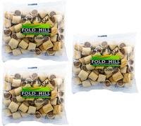 Fold Hill Meaty Rolls Dog Treats 3 x 600g | Crunchy Beef Dog Biscuits | Training Reward Snacks with Vitamins, Minerals & Calcium | Complementary Dog Food for All Breeds | Value Pack 1.8kg