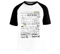 Fold in The Cheese Baseball T-Shirt White Unisex Short Sleeve Black, white, M
