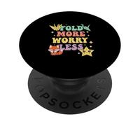 Fold More Worry Less Origami Crane Fox Star Craft PopSockets Adhesive PopGrip