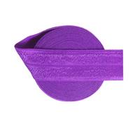 Fold Over Elastic Foe 1 Inch 25 Mm Solid Spandexed Satin Band Webbing Underwear Dress Sewing Trim 2/5/10 Yard Purple 100 Yards