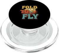 Fold To Fly Origami Crane Retro Paper Art PopSockets PopGrip for MagSafe