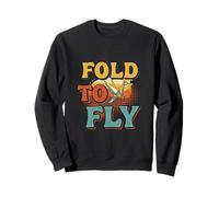 Fold To Fly Origami Crane Retro Paper Art Sweatshirt