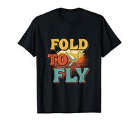 Fold to Fly Origami Crane Retro Paper Art T-Shirt
