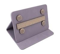 Fold Up Chart Holder for Knitting and Crochet, Magnetic Pattern Keeper with Ruler and Discs, Portable Needle Arts Accessory for Tracking Stitch Order (Purple)