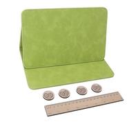 Fold Up Chart Holder for Knitting and Crochet, Magnetic Pattern Keeper with Strong Double - Sided Magnets, Portable Needle Arts Tool with Ruler and Discs for Stitch Tracking (Retro Green)