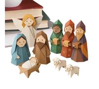 Fold Your Own Paper Nativity, DIY Paper Nativity Scene, Christmas Craft Set with Jesus Angel Animal, Easy to Fold, Creative Educational Decorations Gift for Craft Lovers Beginners Kids Adults