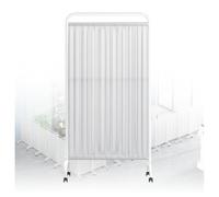 Foldable 180cm High Rolling on Wheels 4Panel Room Divider for Clinics Wards and Exam RoomsSpaceSaving Temporary Isolat Fence (White)