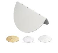 Foldable 20in-43in Round Wooden Table Top Extender - Temporary Dining Table Replacement Kitchen Expanding Table Top Only (White 100cm/39.4in)