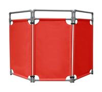 Foldable 3-Panel Safety Barricade - 39.37in Tall Heavy Duty PVC Security Barrier Portable Caution Traffic Fence for Easy Transport Ideal for Events & Construction Rosso 68.9x39.37in/7set