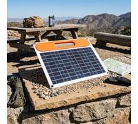 Foldable 30W Solar Charging Panel Dual USB Port for Travel Adventure - High Efficiency Monocrystalline for Power Bank Alternative