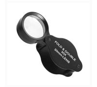 Foldable 30X Magnifier Glass Lens Handheld Eye Loupe for Coin Stamps Jewelry Observation Foldable