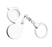 Foldable 30X Magnifier Lens Handheld Eye Loupe Pocket Keychain Magnifier for Coin Inspection Portable Jewelry Loupe with Keychain Attachment