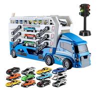 Foldable 4 Layer Race Track Carrier,2026 New Carrier Truck Race Track Boys Toys,Transformable Truck Hold 12 Die-cast Cars and Features A Launch T-rack, Christmas Toy Gifts for Kids Boys Girls