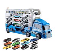 Foldable 4 Layer Race Track Carrier,2026 New Carrier Truck Race Track Boys Toys,Transformable Truck Hold 12 Die-cast Cars and Features A Launch T-rack, Christmas Toy Gifts for Kids Boys Girls