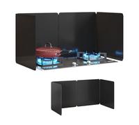 Foldable 4-Sided Oil Splatter Guard for Stove and Frying Pan,Noir,35x40x80cm