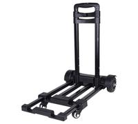 Foldable, 4-Wheel Rolling Trolley, Adjustable Handle, Portable La n, Folding Hand Truck for Outdoor, Shopping, Travel, and Sto
