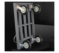 Foldable 4 Wheeled Flatbed Trolley, Heavy Duty Push Cart for Home Delivery and Moving Large Items