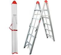 Foldable 5 Step Ladder Unique Folding Design Folds In Half To Make It Easy To Transport 1.2m 5 Treads Aluminium TUFFMATE
