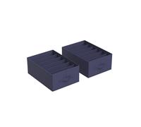 Foldable 6-Compartment Drawer Organisers, Charcoal Blue / 2