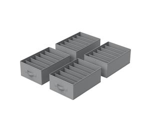 Foldable 6-Compartment Drawer Organisers, Dove Grey / 4