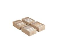 SONGMICS Set of 6 Drawer Organisers, 6-Compartment Closet Organisers, Foldable Wardrobe Clothes Organisers, 42 x 30 x 17 cm, for Trousers, Clothes, Sand Beige RUS009K02