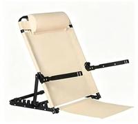 Foldable 7-Tier Bed Backrest, Adjustable Recliner Chair with Cushion, Sturdy Metal Support for Elderly & Disabled - Home Nursing Chair for Comfort