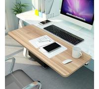 Foldable 90° Desk Plateau for Computer & Mouse - Wooden Work & Play Surface 55/65/75x25cm Ergonomic Support for Gaming & Office Use Portable & Adjustable